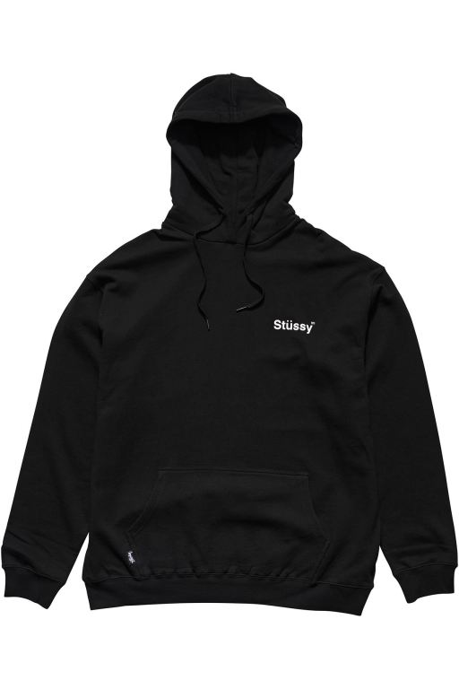 Stussy Mens Text Hood Leisure Sets Black - LXQSC0637